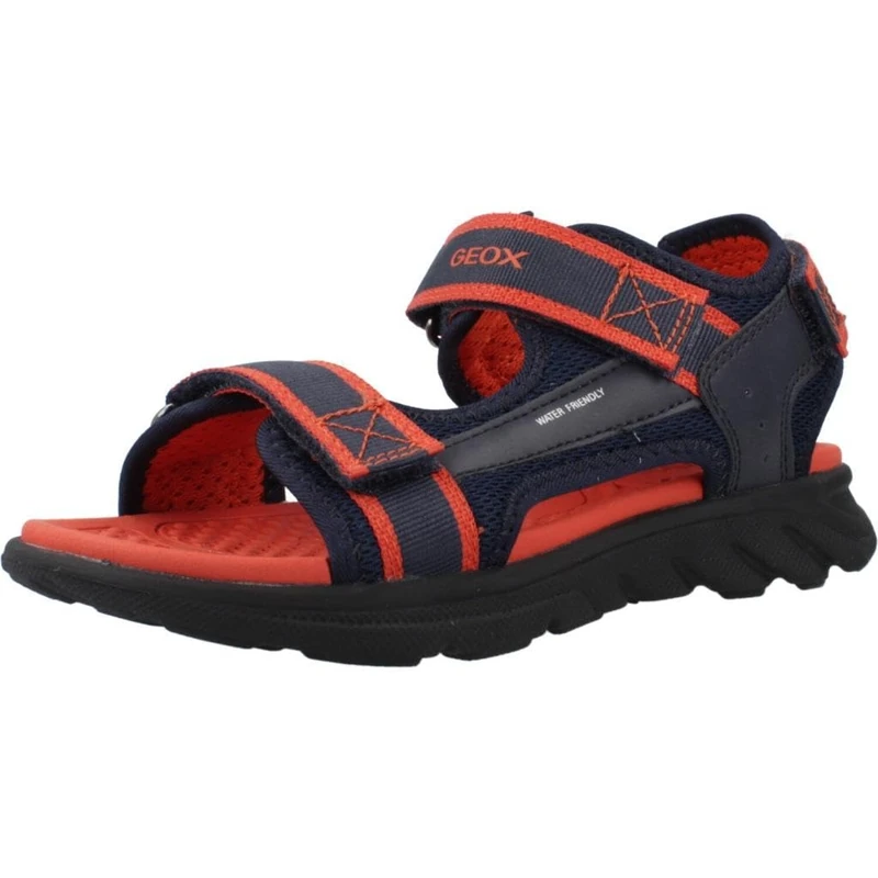 Geox J SANDAL AIRADYUM BO, Boys’ Sandal, Navy/Red,7 UK