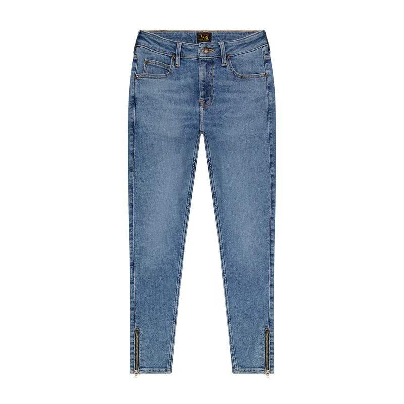 Lee Women's Scarlett High Zip Jeans, Brighter Future, 31W x 31L