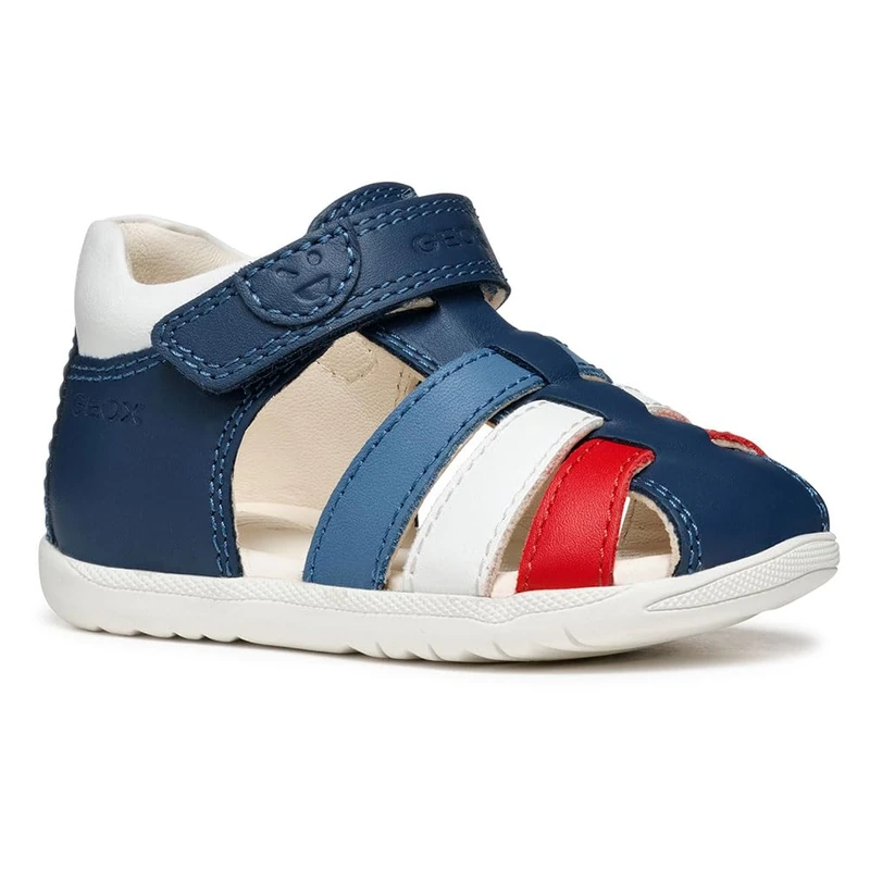 Geox B SANDAL MACCHIA BOY, Baby - Jungen Sandal, Avio/White,