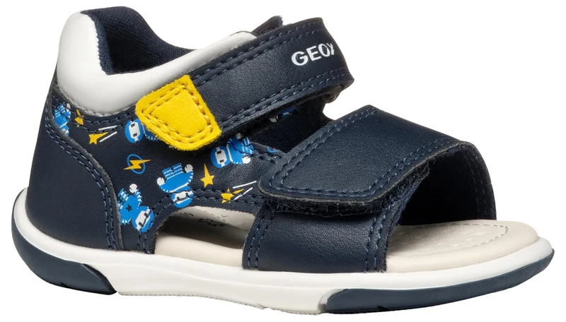Geox Baby B Sandal ZAPITO BOY, Navy/Ochre, 2.5 UK Child