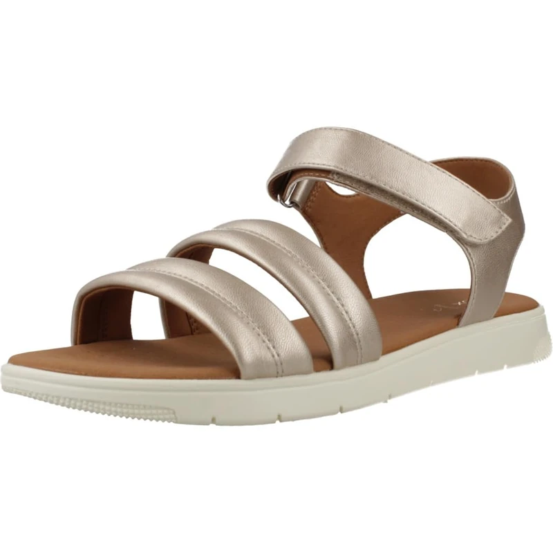Geox Women's D DANDRA C Flat Sandal, Lt Gold, 7 UK