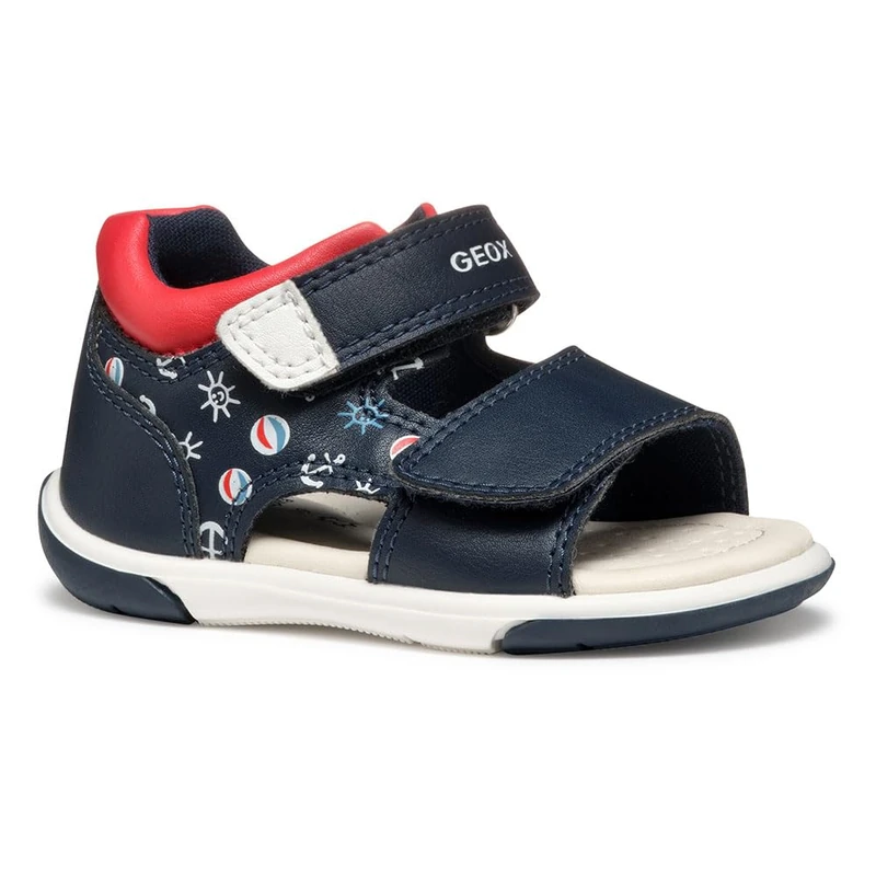 Geox Baby B Sandal ZAPITO BOY, Navy/Red, 3.5 UK Child