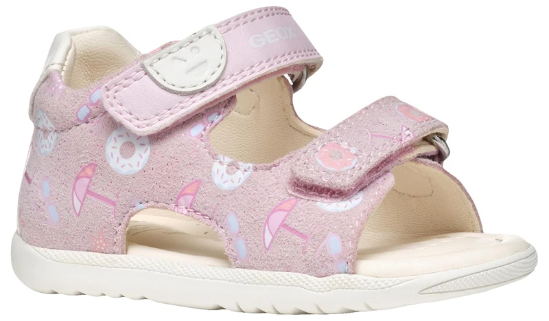 Geox B SANDAL MACCHIA GIR, Baby - Mädchen Sandal, Pink/Ivory,