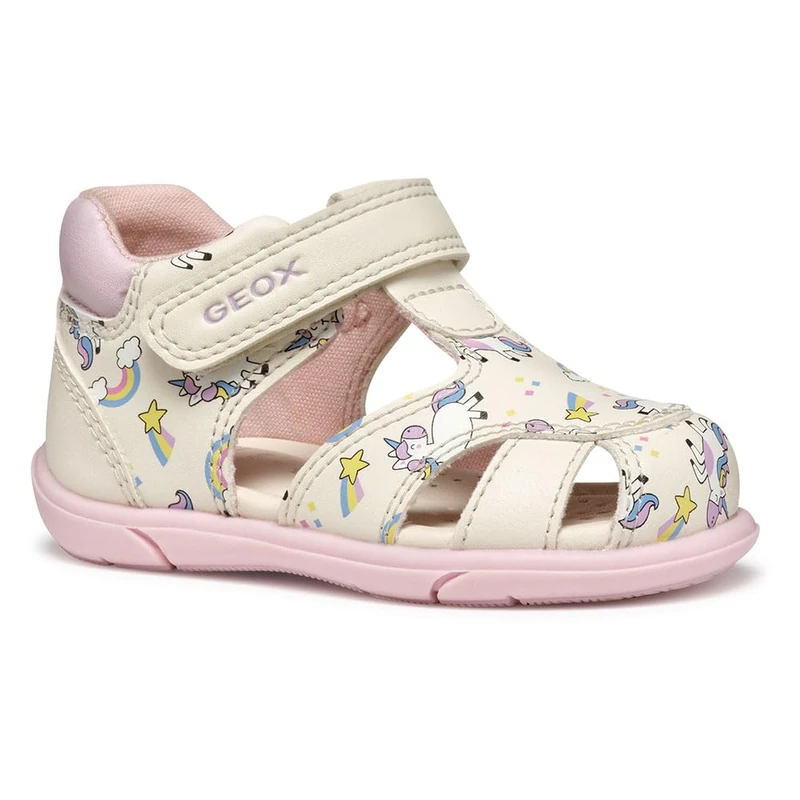 Geox B SANDAL ZAPITO GIRL, Baby - Mädchen Sandal, Ivory/Pink,