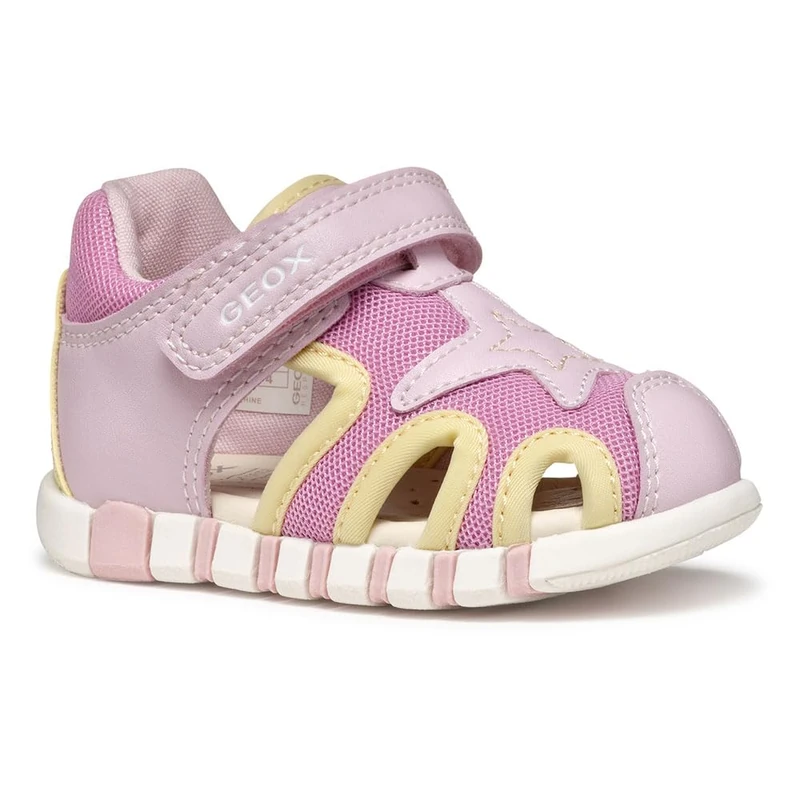 Geox Baby Girls B Sandal IUPIDOO Gir, Pink/Lt Yellow, 6 UK Child