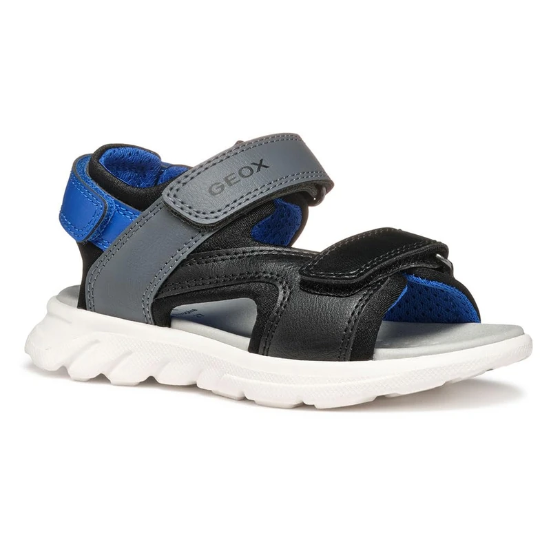 Geox Boys J Airadyum Bo Sandal, Black Royal, 5 UK