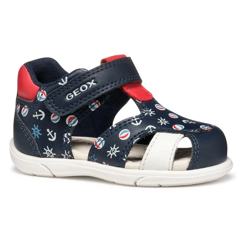 Geox B Sandal ZAPITO BOY, Navy/Red, 6 UK Child