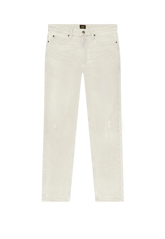 LEE Men's Jeans West, Regular Straight Fit, Straight Leg White
