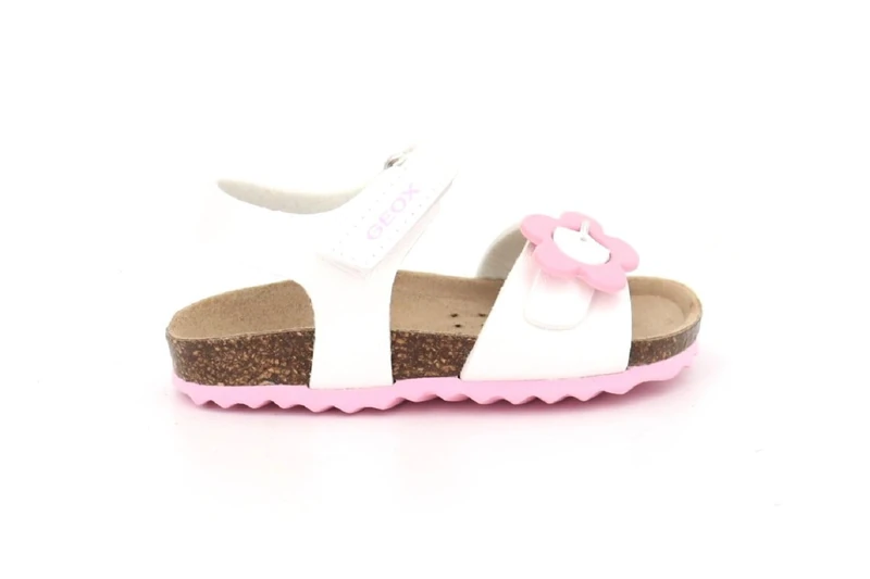 Geox B SANDAL CHALKI GIRL, Girls’ Sandal, White,