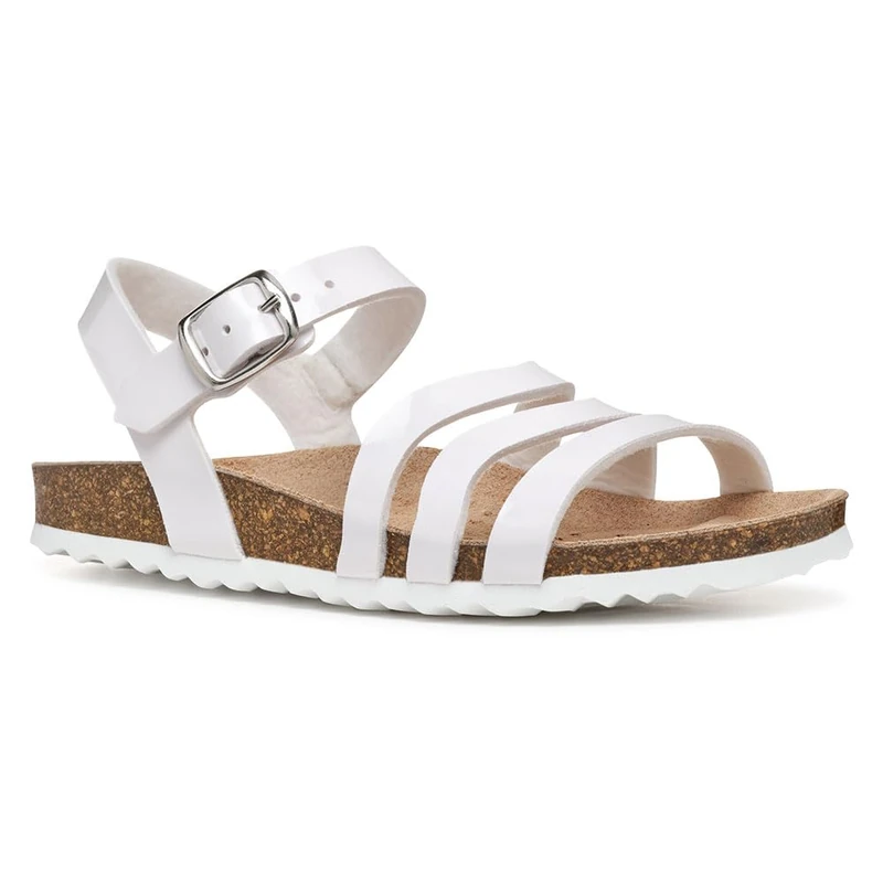 Geox J Adriel Girl F, Girls and Girls Sandal, White, 2.5 UK