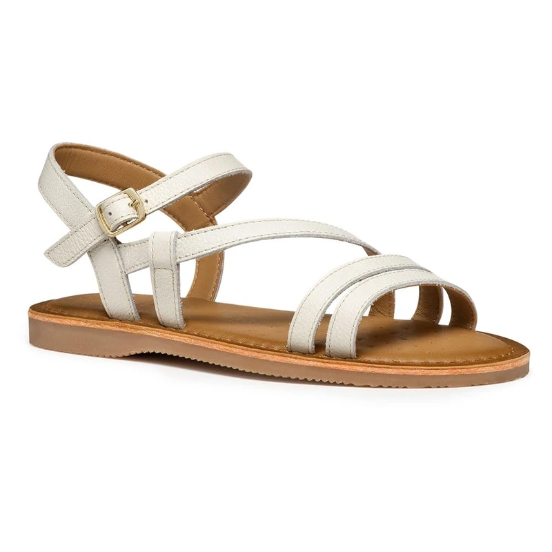 Geox J Sandal EOLIE Girl, White, 1 UK