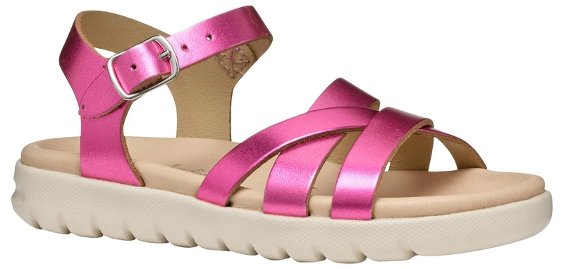 Geox J Sandal SOLEIMA Gir, Fuchsia, 1 UK