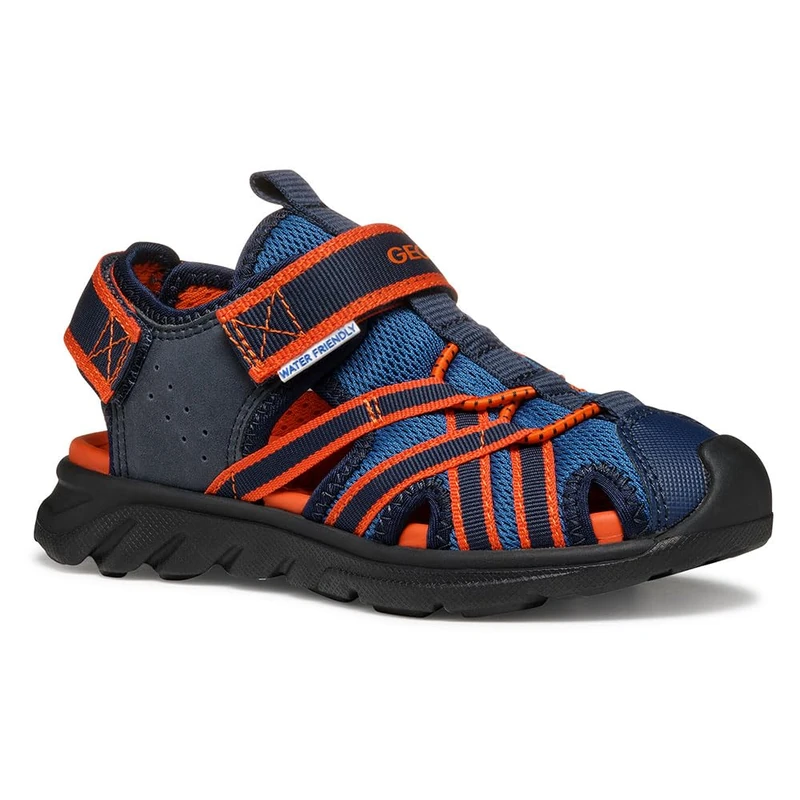 Geox J Sandal AIRADYUM BO, Navy/Red, 10 UK Child - Image 1