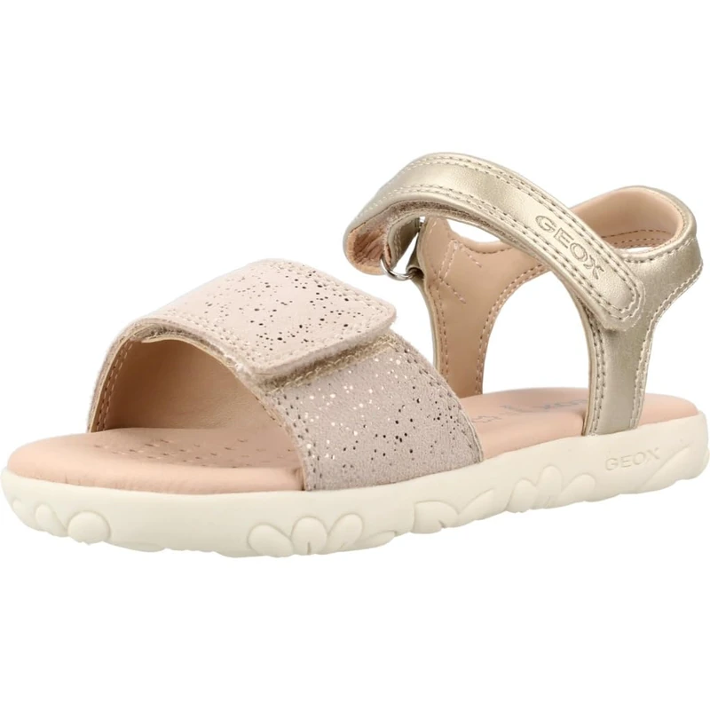 Geox J SANDAL HAITI GIRL, Girls’ Sandal, Lt Gold, - Image 1