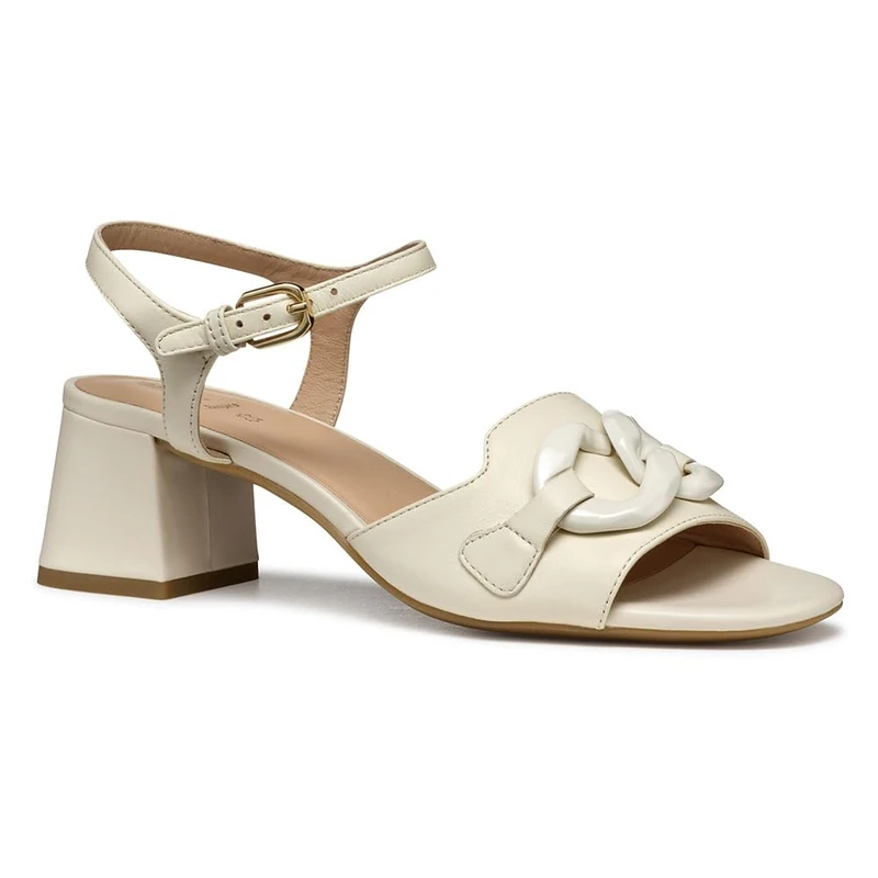 Geox D New ERAKLIA 50 T C, Women’s Heeled Sandal, Papyrus,