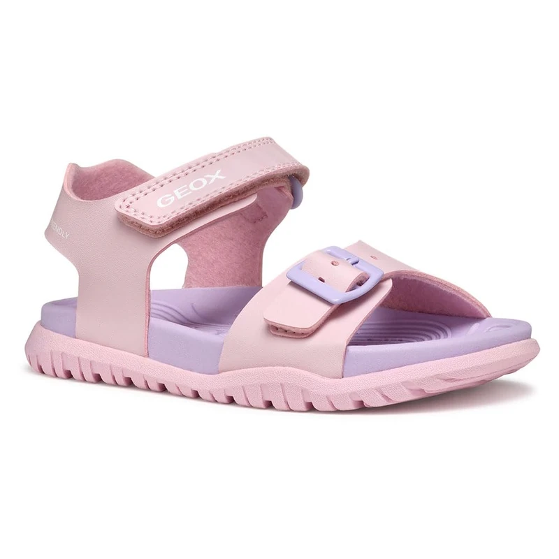 Geox Girls J Fusbetto Gi Sandal, Lt Pink Lilac, 5 UK