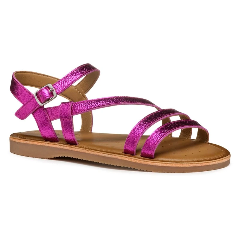 Geox Girl's J Eolie Girl Sandal, Fuchsia, 3 UK