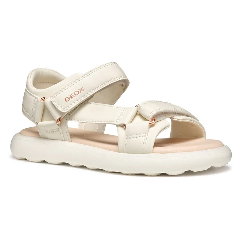 Geox J SANDAL PUFFYPOP GI, Girls’ Sandal, Lt Ivory,