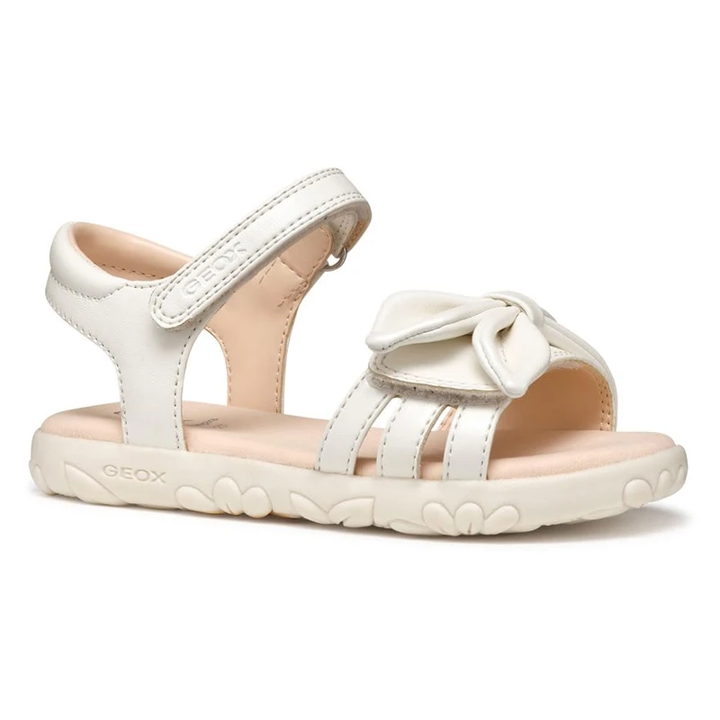 Geox J Sandal Haiti Girl, White, 1 UK