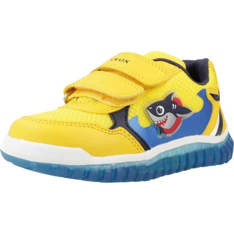 Geox Baby B LIGHTYLOO BOY A Sneaker, Yellow/Sky, 3.5 UK Child