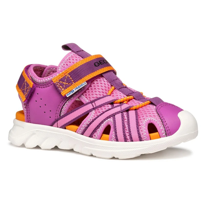 Geox J Sandal AIRADYUM GI, Fuchsia/Orange, 5 UK