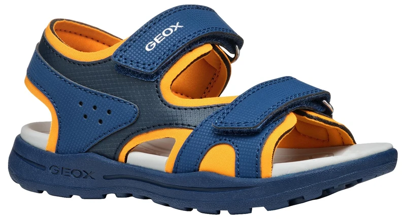 Geox J VANIETT BOY C, Boys’ Sandal, Navy/Orange,