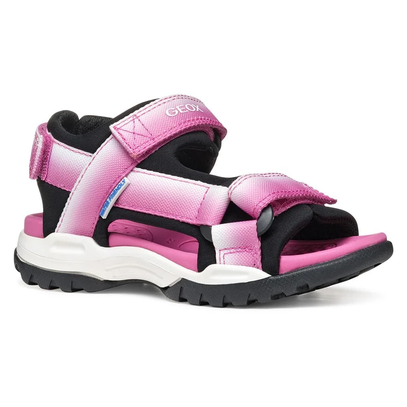 Geox J Borealis Girl A, Girls’ Sandal, Fuchsia/Black,