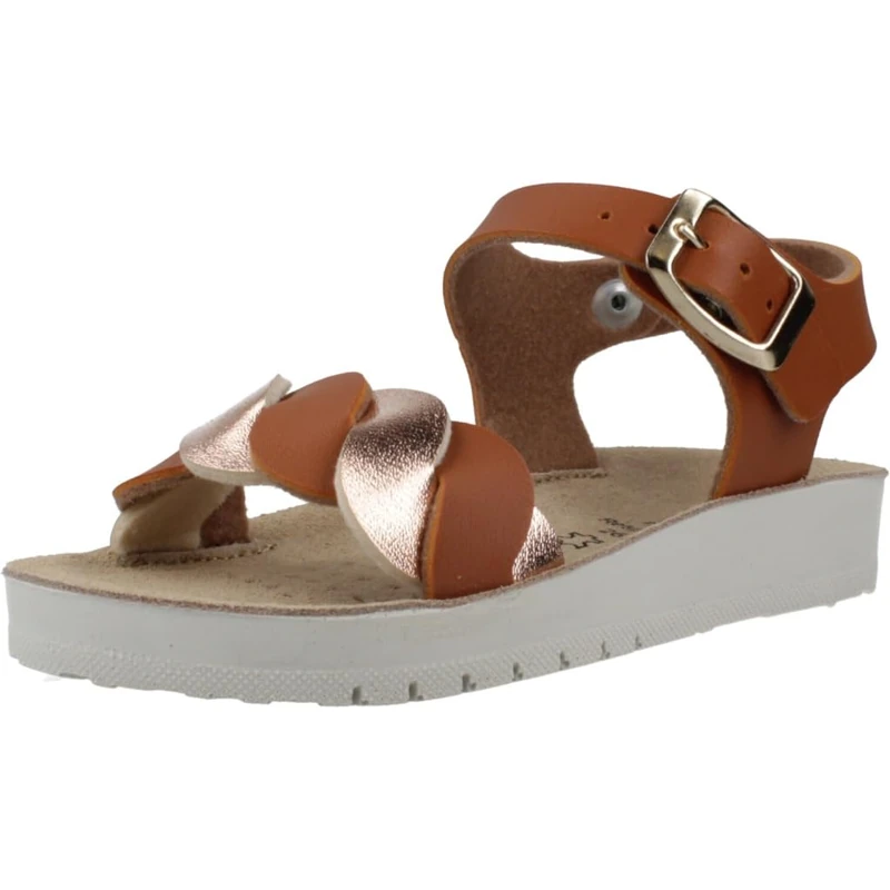 Geox Girls J Costarei Gi Sandal, Biscuit Rose Gold, 10 UK Child