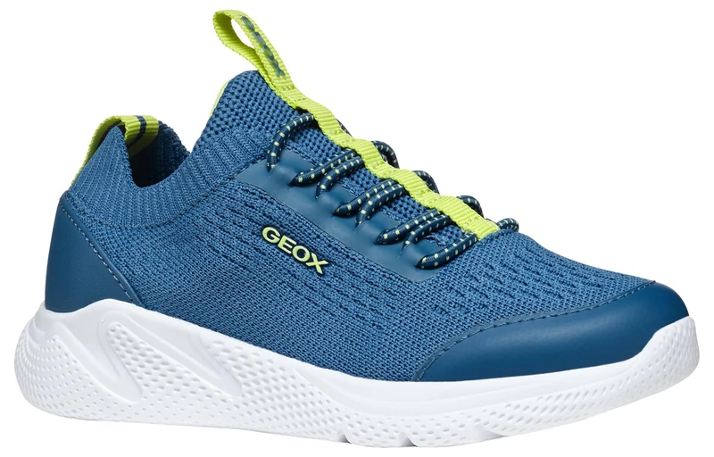 Geox J SPRINTYE BOY A Sneaker, Octane/Lt Green, 0 UK