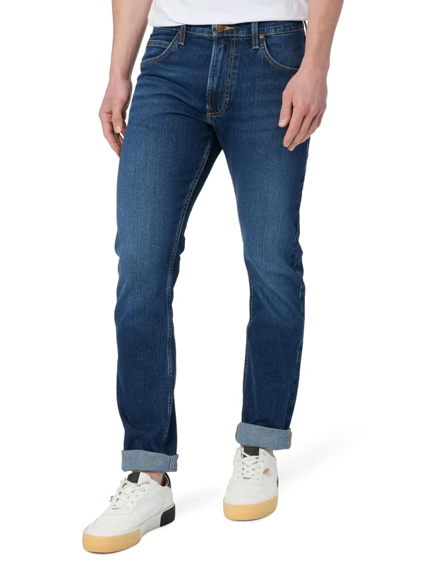 Lee Men's Rider Slim Straight Fit Straight Leg Jeans, Indigo Street, 34 W/34 L