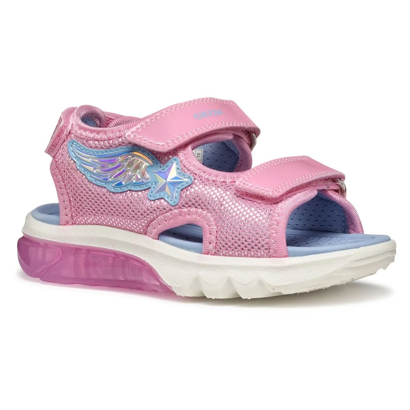 Geox J SANDAL CIBERDRON G, Girls’ Sandal, Pink/Lt Sky,