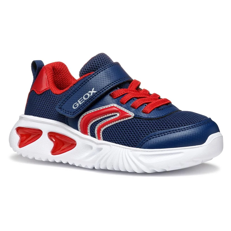Geox J Assister BOY C Sneaker, Navy/Red, 5 UK Child