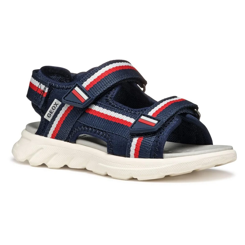 Geox Boys J Airadyum Bo Sandal, Navy Red, 6 UK Child