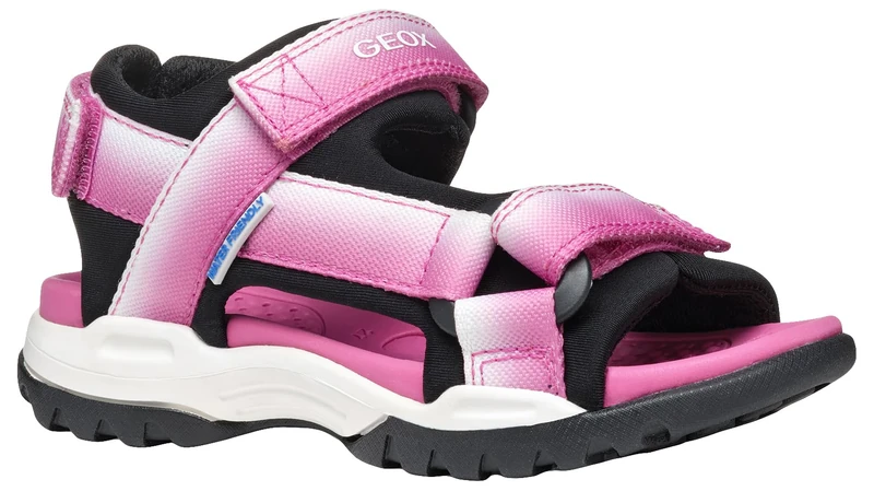 Geox J BOREALIS GIRL A, Girls’ Sandal, Fuchsia/Black,