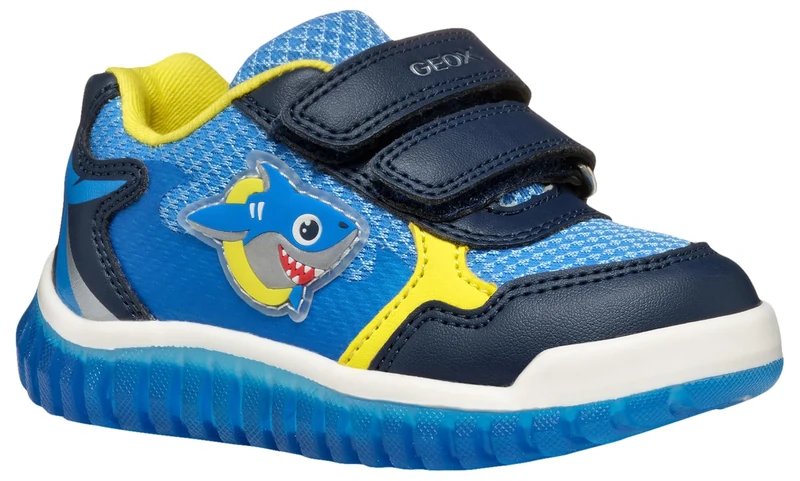 Geox Boys' B Lightyloo Boy A Trainers, Navy/Azure, 7.5 Child UK