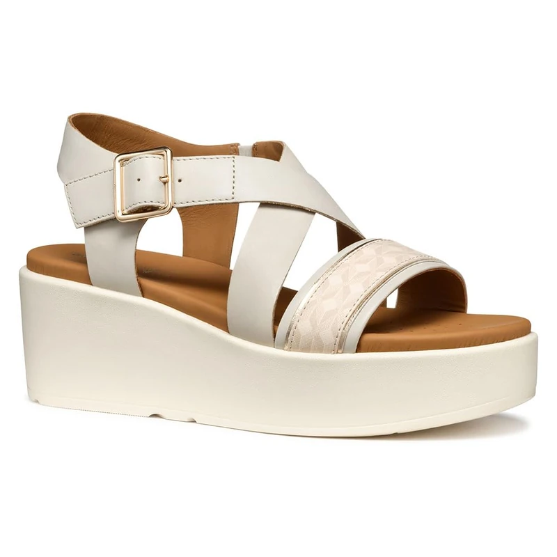 Geox Women's D XAND 2.2S A Wedge Sandal, Lt Sand, 6 UK