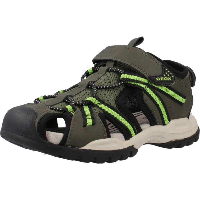 Geox J Borealis BOY B Sandal, Military/Green, 12.5 UK