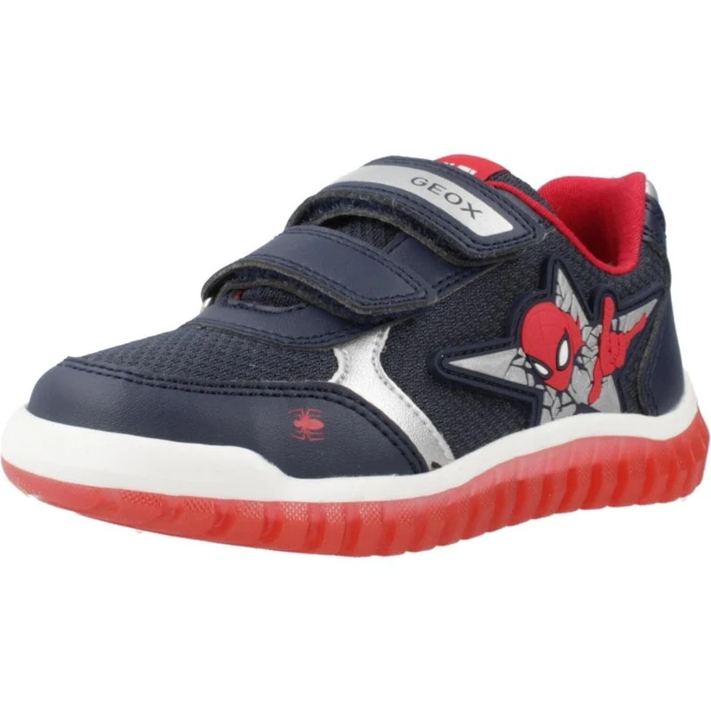 Geox B LIGHTYLOO BOY B, Boys’ Sneaker, Navy/Red,