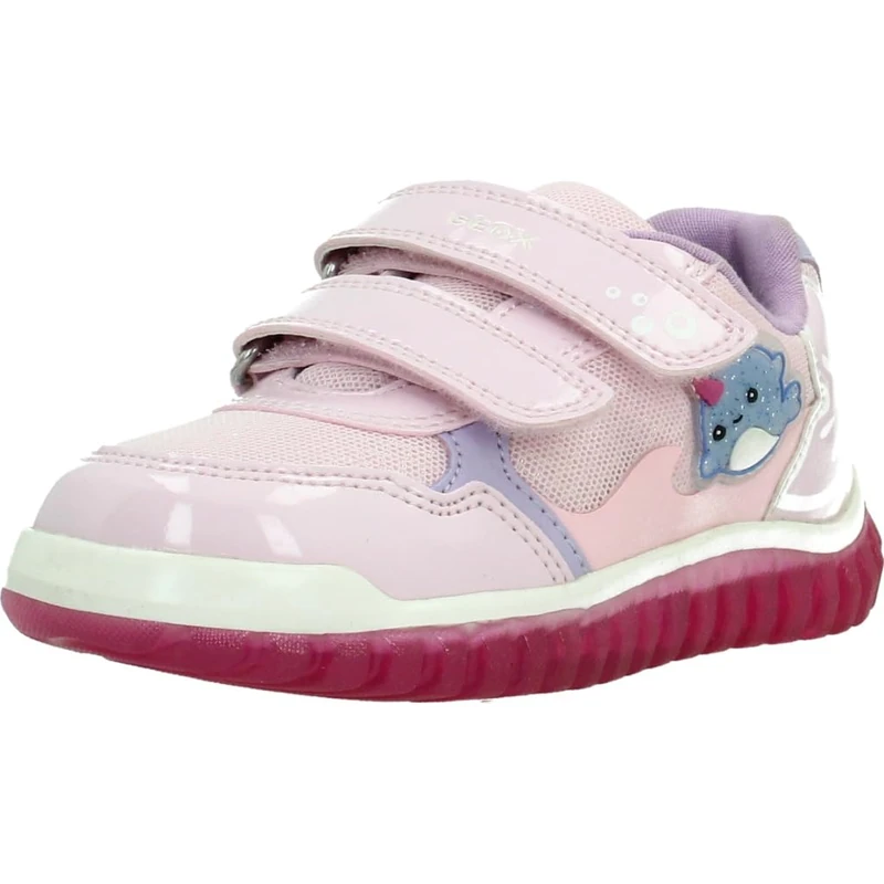 Geox Baby B LIGHTYLOO Girl A Sneaker, Pink/Lilac, 4.5 UK Child