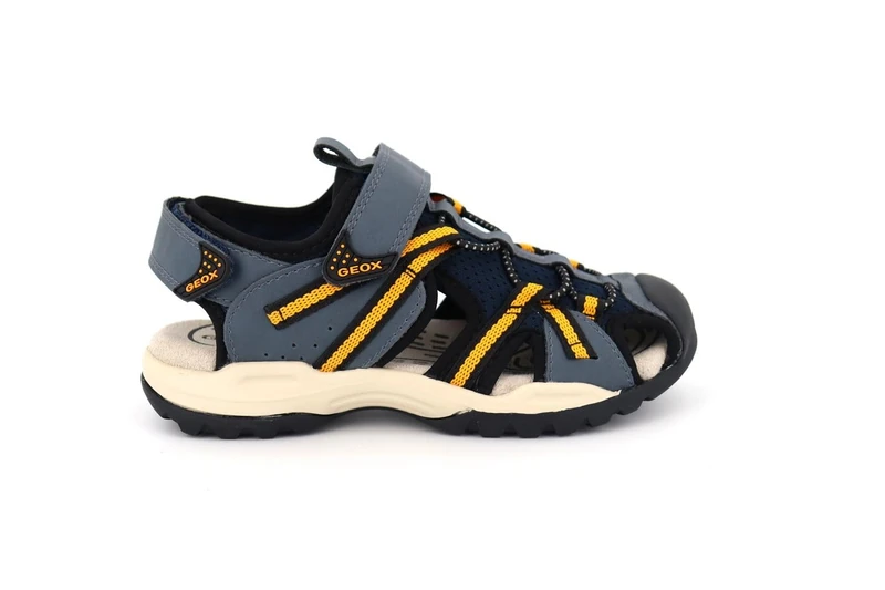 Geox J Borealis BOY B, Boys’ Sandal, Navy/Orange,