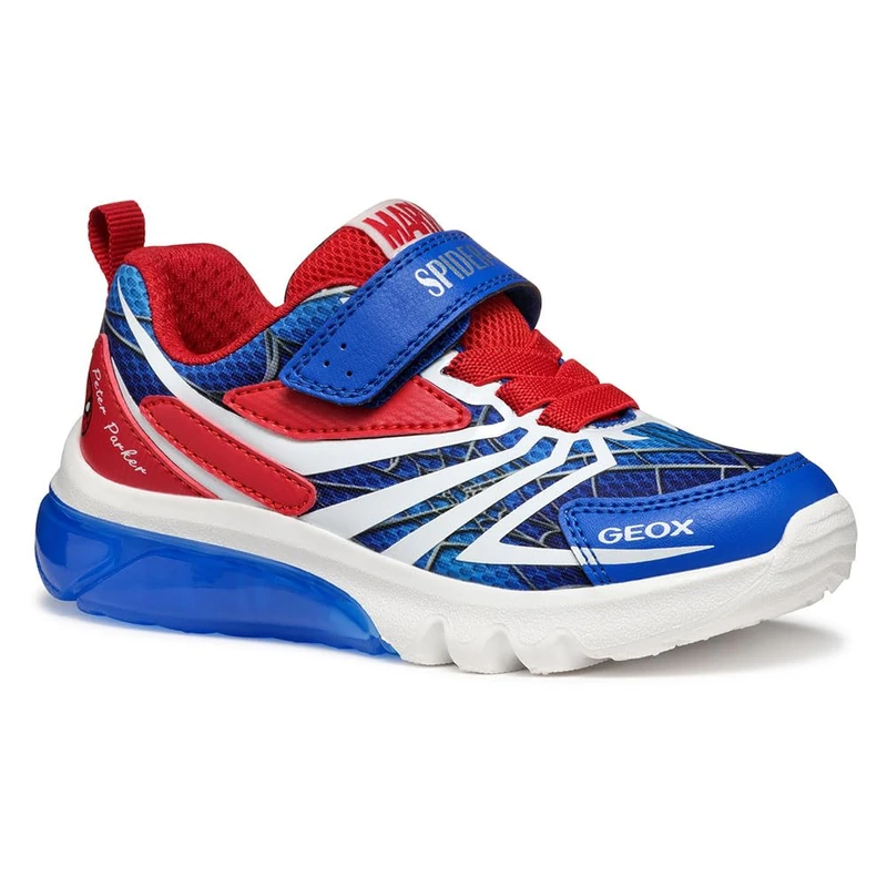 Geox J CIBERDRON BOY H, Boys’ Sneaker, Royal/Red,