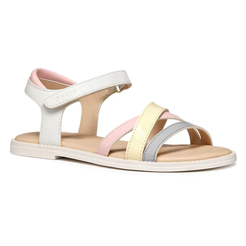 Geox J SANDAL KARLY GIRL, Girls’ Sandal, White/Lilac,