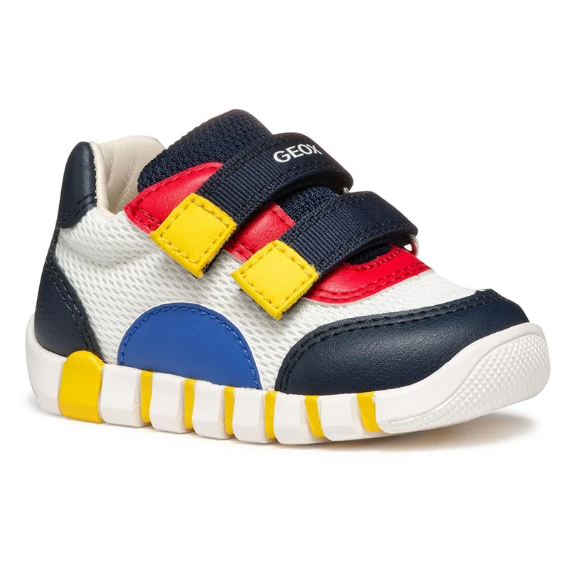 Geox Boys B Iupidoo Boy C Sneaker, White Navy, 6 UK Child