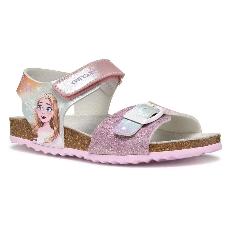 Geox J Adriel Girl G Sandal, Pink, 5 UK