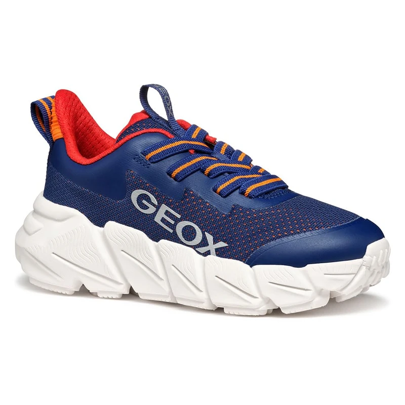 Geox J FLEXYPER Fast BOY Sneaker, Navy, 0.5 UK