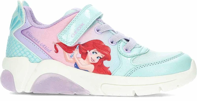 Geox Girls J Fadinlight B Sneaker, Watersea Lilac, 1 UK