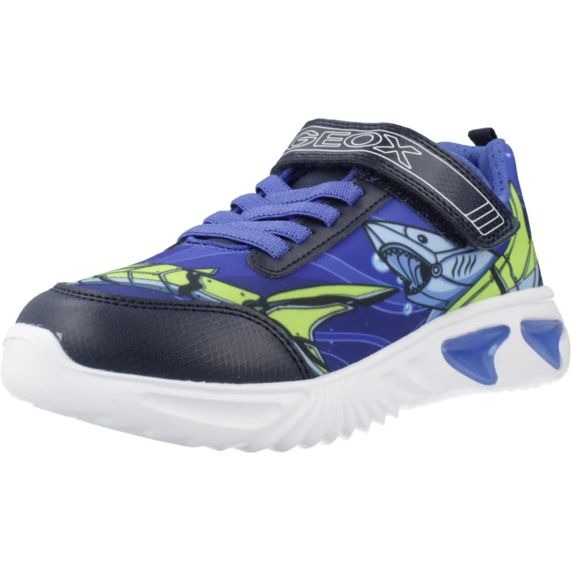 Geox J Assister BOY B, Boys’ Sneaker, Royal/Navy,