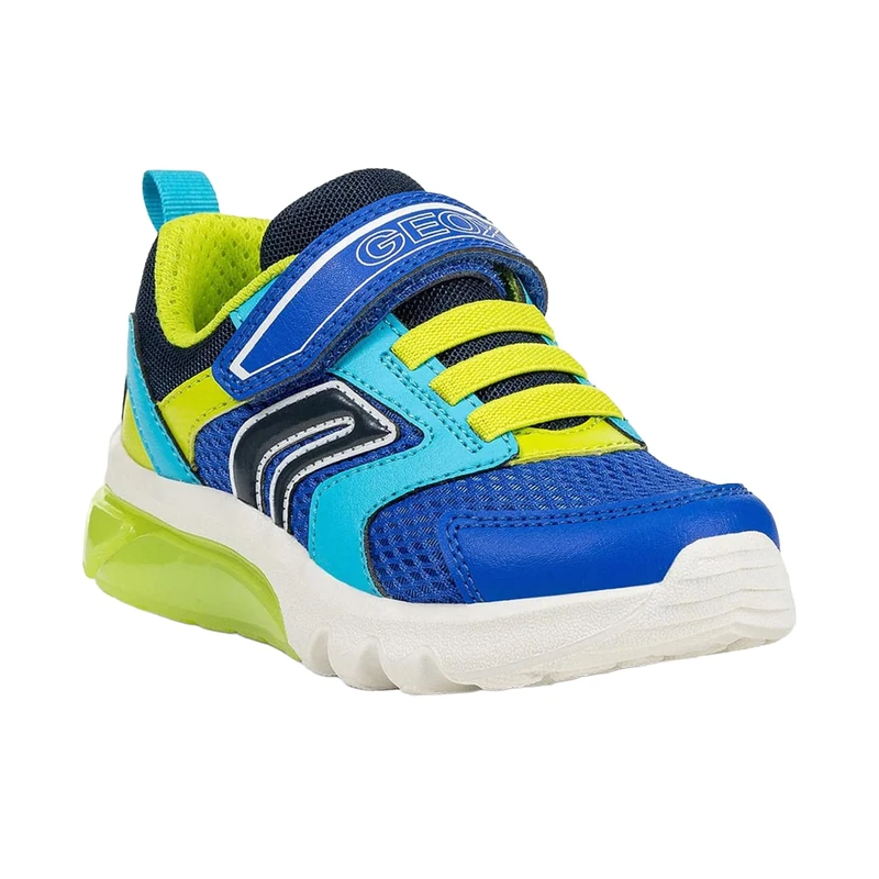 Geox J CIBERDRON BOY C Sneaker, Royal/Lime, 10 UK Child