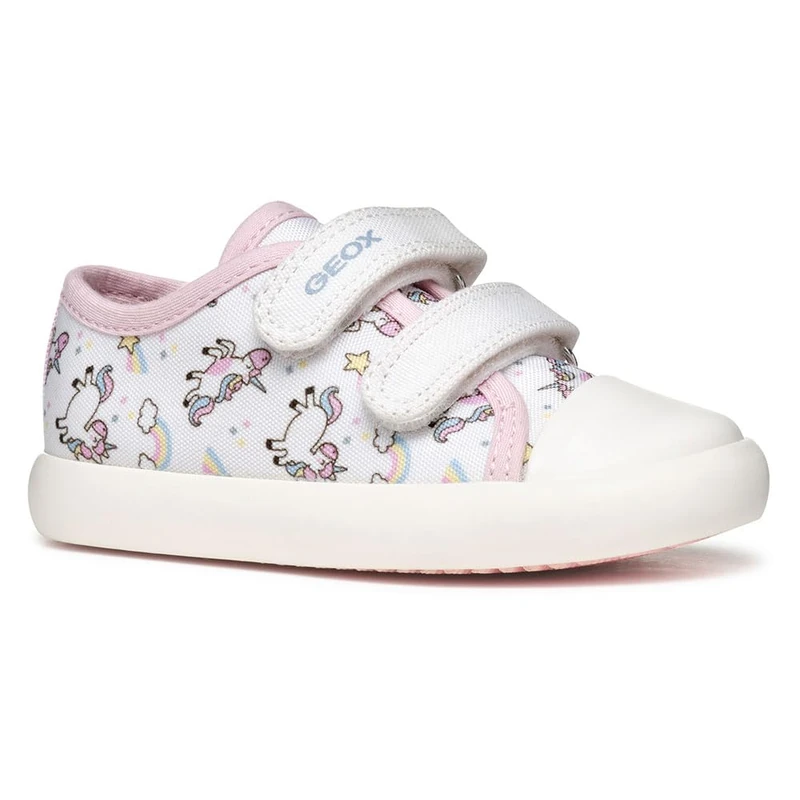 Geox B GISLI Girl B, Baby - Mädchen Sneaker, White/Pink,