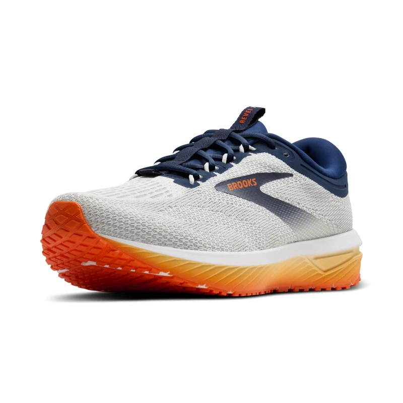 BROOKS 1104351D130 Revel 7 Men White/Peacoat/Orange UK 6 - Image 1